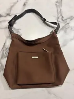 MICHIKO LONDON ブラウンショルダーバッグ
