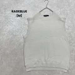 a1064＊RAGEBLUE ニットベスト　グレー【M】カジュアル　綺麗め