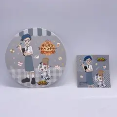 デジモンカフェ　ステッカー コースター 城戸丈　＆ゴマモン 2点セット