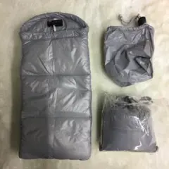 グレー２個セット スマホ寝袋 ダウン100％　充電設備保管　ペットボトルも入る