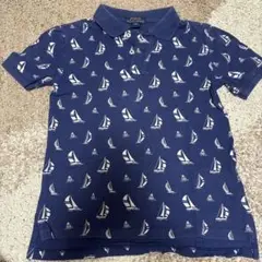 Polo Ralph Lauren ネイビー 帆船柄ポロシャツ 140