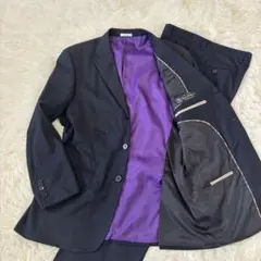 希少✨️ポールスミス ロンドン × チェルッティ super150 裏地紫 L