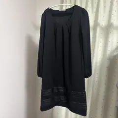 ナチュラルビューティーベーシック　長袖ワンピース　m
