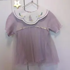 Cottoli ラプンツェル プリンセス刺繍 半袖トップス