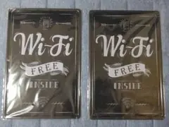 訳あり新品 【ブリキ看板】FREE Wi-Fi フリー ワイファイ