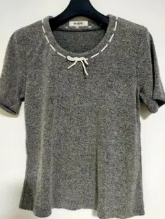 【美品】インゲボルグ INGEBORG グレー 半袖ニット風 未使用品