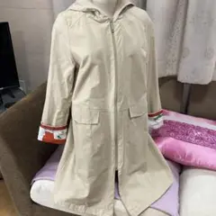 スタイルラヴィーベージュカラーフーディスプリングコートスカーフ付きMサイズ美品