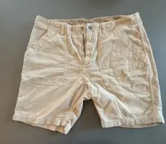 OP KNP012 ベージュ コーデュロイ ショートパンツ M