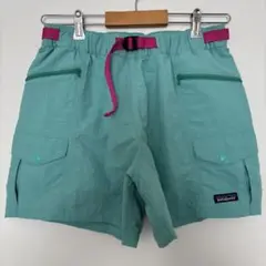 美品 patagonia パタゴニア ハーフパンツ レディース グリーン ピンク