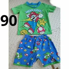 マリオ 90 パジャマ 上下セット 半袖 短パン 男の子向け 春夏