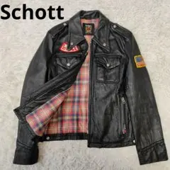 【美品】Schott ショット ポリスマンジャケット Lサイズ　エイジング加工 m19222165351_1.jpg?1734879271