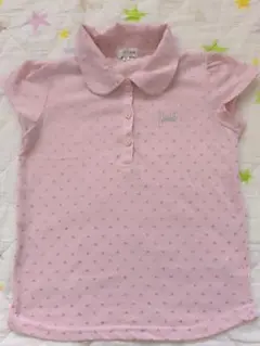 140cm anyFAM ピンクドットポロシャツ