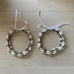 花冠 2個セット ホワイト グリーン