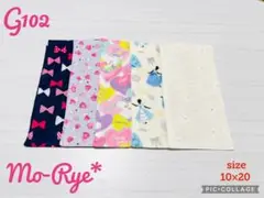 G102 ハンドメイド　ガーゼハンカチ　ハーフサイズ　5枚セット