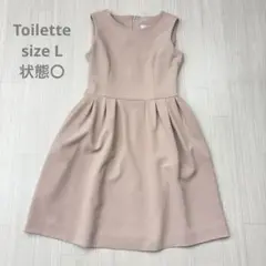 美品 Toilette ノースリーブ ストレッチ ワンピース ドレス 3 L