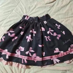 アンクルージュ　リボン柄スカート