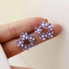 【11月8日削除予定】花植物フラワーリーフイヤリング韓国レディースハンドt