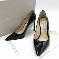 【未使用に近い】ジミーチュウ ハイヒール ROMY 黒 パテントレザー 36