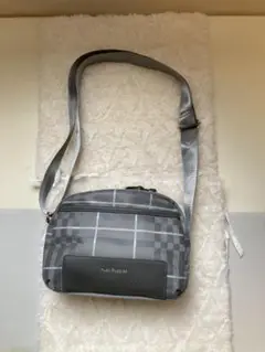 Hush Puppies グレー チェック柄 ショルダーバッグ　新品