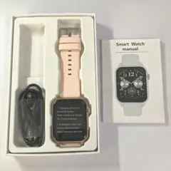 未使用 スマートウォッチ 充電ケーブル・説明書付き ピンク