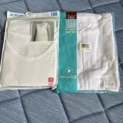 UNIQLO エアリズム アンダーシャツ 140、キャミスリップセット