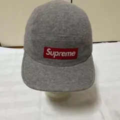 supreme ボックスロゴキャップ　グレー×赤