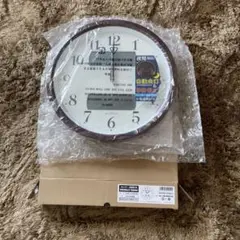 HWC-016W-BR 自動点灯付き掛時計
