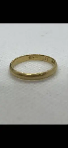 K18リング 刻印あり11号 2.18g シンプルデザイン