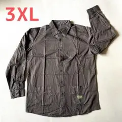 【訳ありセール】 メンズ 綿シャツ 長袖 無地 カジュアル おしゃれ 3XL