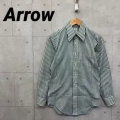Arrow アロー シャツ ホワイト×ブルー ストライプ
