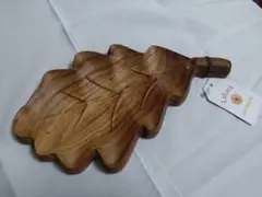 Lalajack 木製葉っぱ型トレー 約25cm