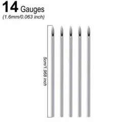 Piercing needle 14G 5本セット