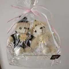 くまさんカップル ウェディング　置物　インテリア