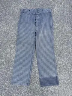 Made in French ワークコットンストライプパンツ