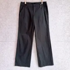 日本製【エプローブ】 リネン コットン ブレンド ワイド パンツ(M) キレイめ