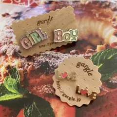 新品　gargle ピアス GIRL BOY LOVE チタン　2670円