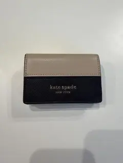 kate spade 三つ折り財布 ベージュ/ブラック