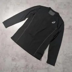 【美品 ほぼ未使用】アシックス ランニングメッシュ長袖Tシャツ Mサイズ メンズ