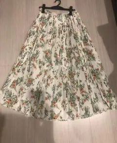 最終値下げ！IENA イエナ　今季春夏　ミュゲットパターン プリーツスカート美品 ミュゲットパターン フェードプリーツスカート（ロング・マキシ