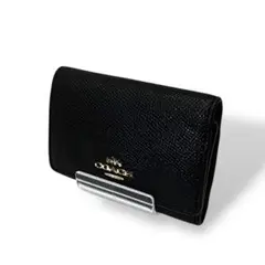 COACH コーチ キーケース レザー ブラック 金具ロゴ F76741