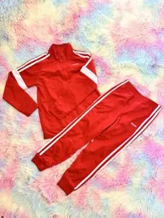子供用　adidas レッド ジャージセット 体操服