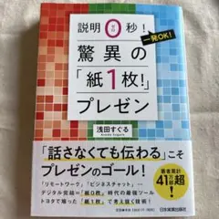 説明0秒!一発OK!驚異の「紙1枚!」プレゼン