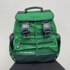 【M】KIPLING SAFETY グリーンリュック　美品