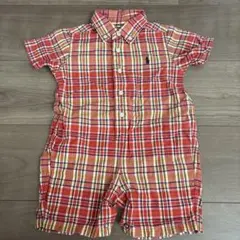 Ralph Lauren　ラルフローレン　チェック柄　ロンパース　サイズ80
