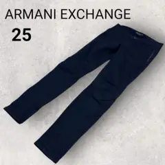 アルマーニエクスチェンジ ストレートパンツ 25インチ ネイビー 無地 綿混