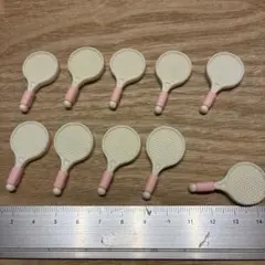 テニスラケット　バドミントンラケット　パーツ　チャーム　ホワイト　10個