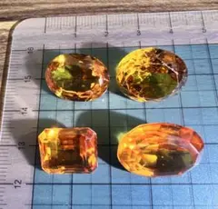 特大おまとめ 天然シトリン4個 計67.660ct