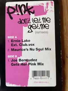 P!NK Dont Let Me Get Me (remix)12"レコード