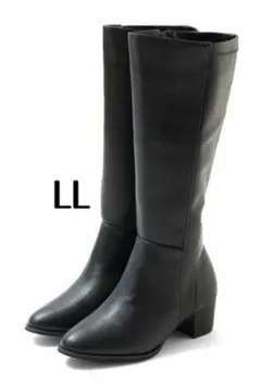 -menue 55460 ストレッチロングブーツ ブラック LLサイズ