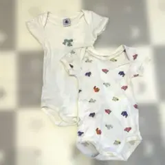 プチバトー　ゴリラ柄ロンパース　2点セット　6m/67cm